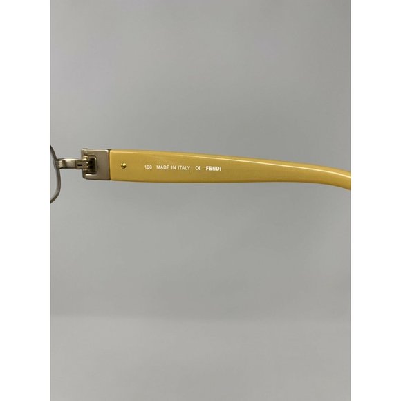 FENDI Eyeglasses F905 Frame 52 [] 19 130 Matte Gold/ Yellow Italy - Picture 7 of 12